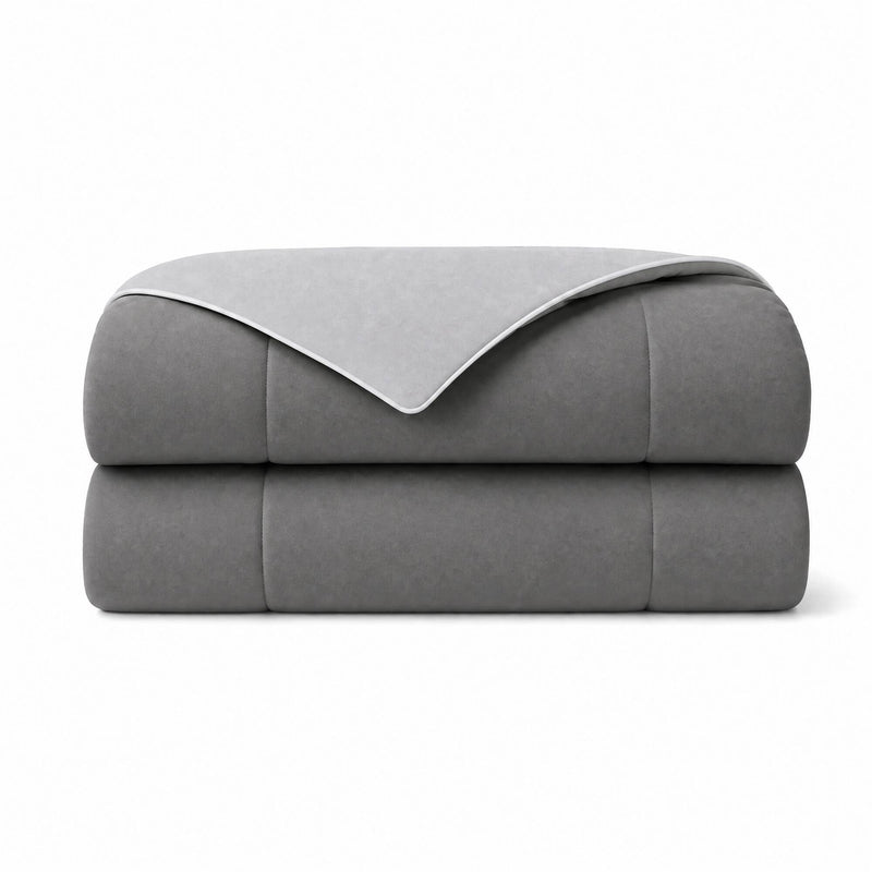 1 Piece King Down Alternative Comforter,Grey