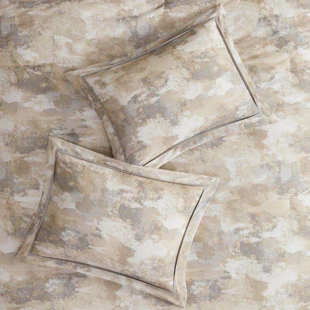 7 Piece Textured Cotton Blend Comforter Set Gray King Media 6