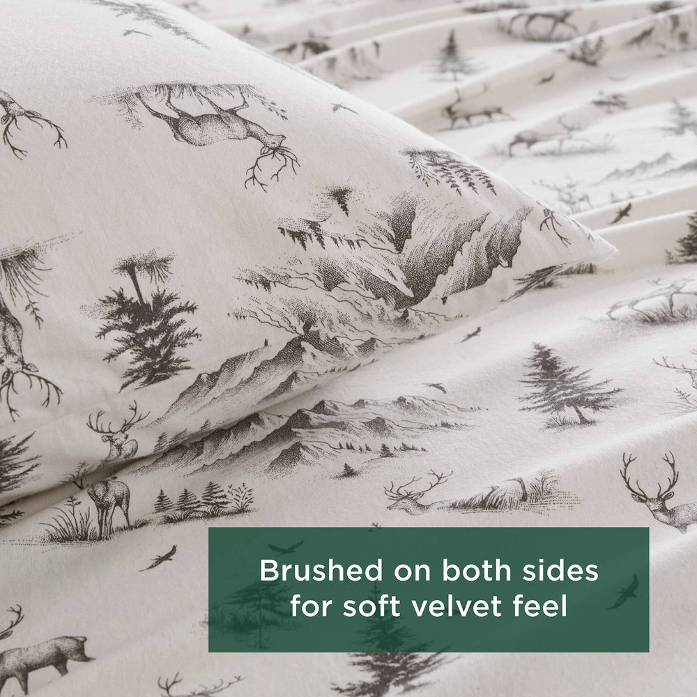 4 PCS Full Sheet Set Gray Deer Toile Media 6