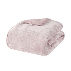 Crushed Velvet Sherpa Reversible Comforter Set perspective