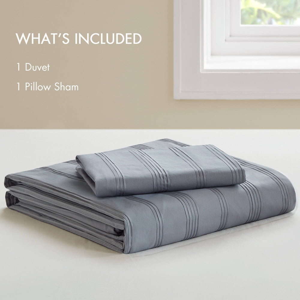 2-Piece Twin/Twin XL Woven Striped Duvet Set Media 8