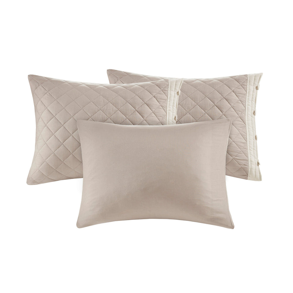 6 Piece Cotton Daybed Cover Set Khaki Daybed Media 4