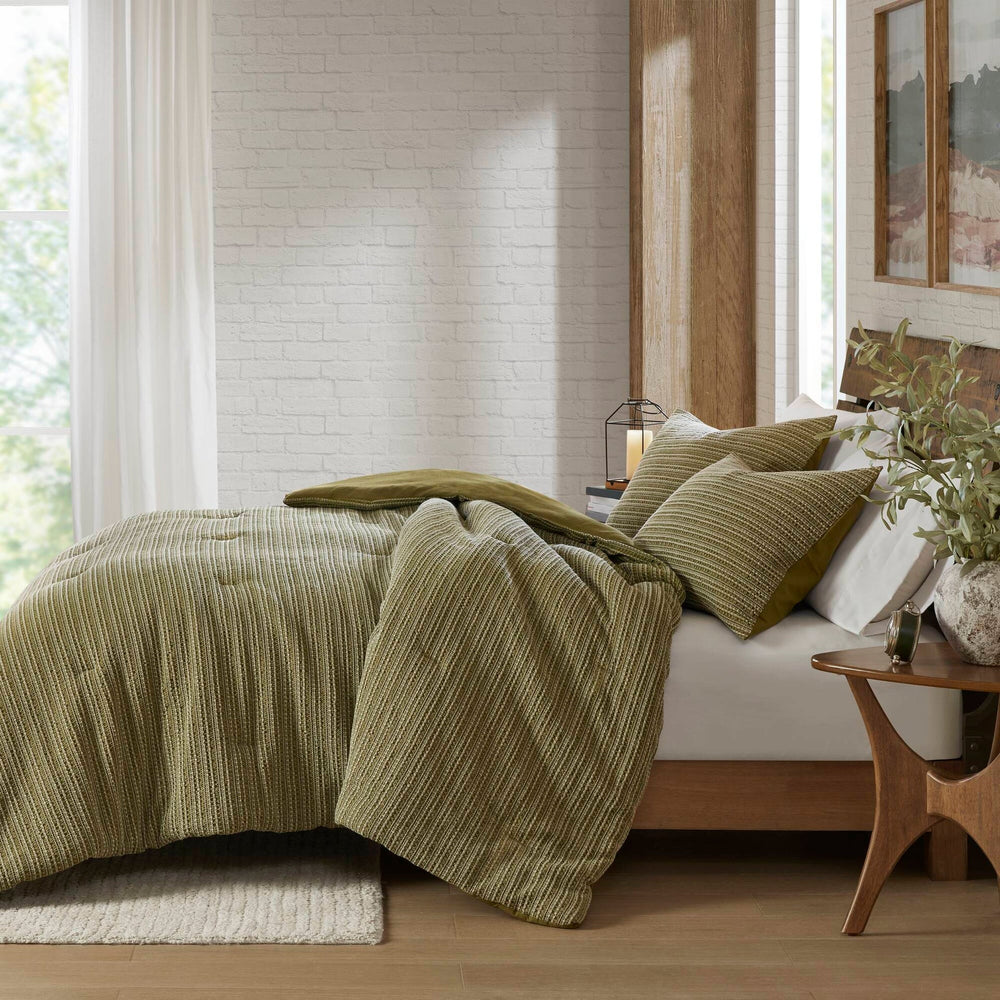 3PCS King/Cal King Waffle Washed Comforter Set Media 13