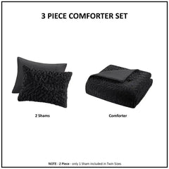 Ruched Fur Down Alternative Comforter Set perspective