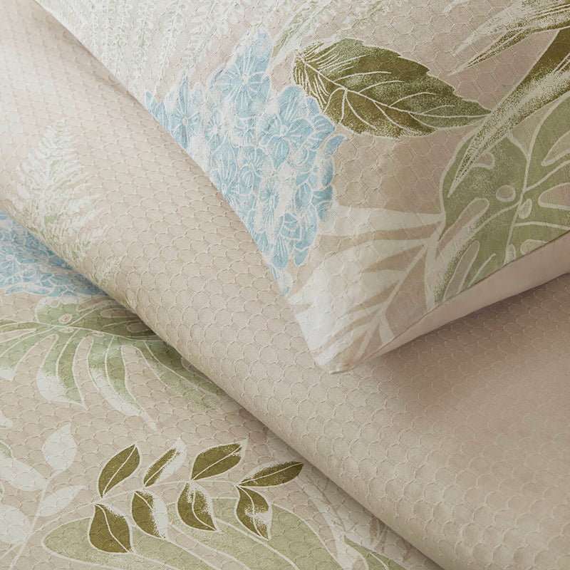 6 Piece Oversized Cotton Comforter Set with Throw Pillow