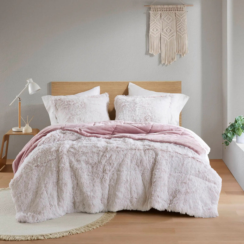 Shaggy Faux Fur Comforter Mini Set