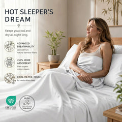Bamboo Sheet Set Organic Bamboo & Oeko-Tex Certified Soft Sleep Comfort perspective