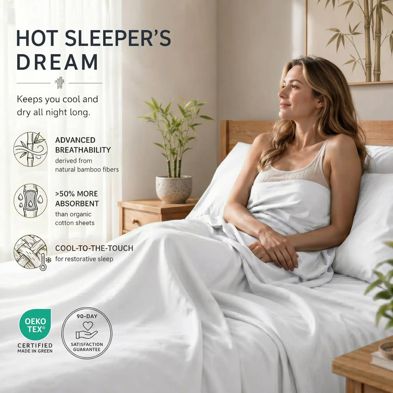 Bamboo Sheet Set Organic Bamboo & Oeko-Tex Certified Soft Sleep Comfort