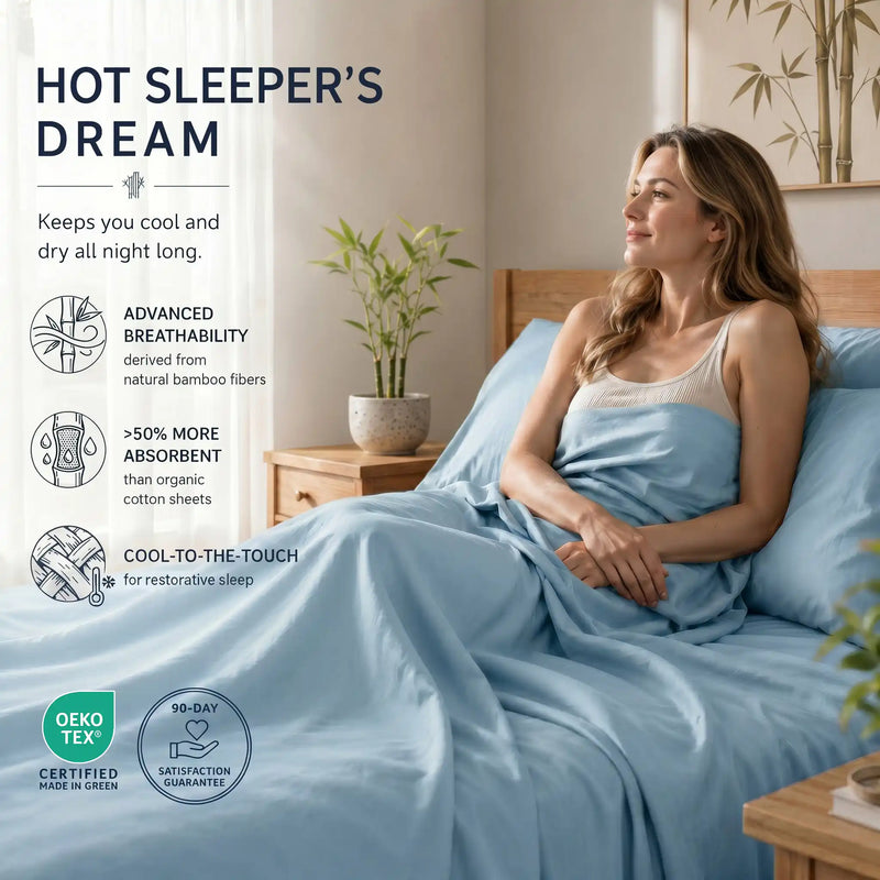 Bamboo Sheet Set Organic Bamboo & Oeko-Tex Certified Soft Sleep Comfort