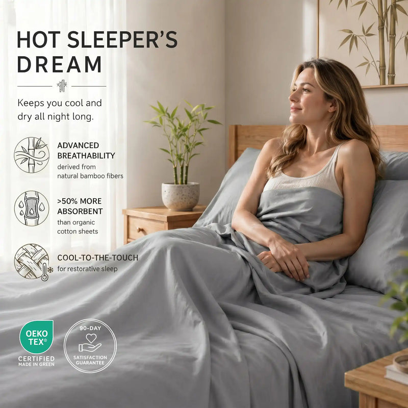 Bamboo Sheet Set Organic Bamboo & Oeko-Tex Certified Soft Sleep Comfort
