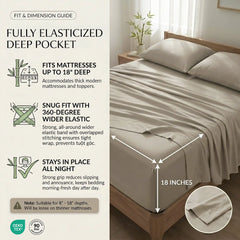 Bamboo Sheet Set Organic Bamboo & Oeko-Tex Certified Soft Sleep Comfort perspective