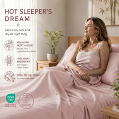 Bamboo Sheet Set Organic Bamboo & Oeko-Tex Certified Soft Sleep Comfort perspective