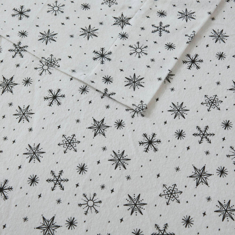 4 PCS Full Sheet Set Black Snowflakes