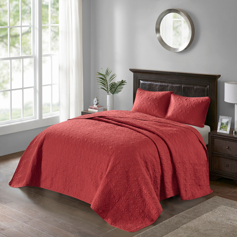 Reversible Bedspread Set Red King Media 5