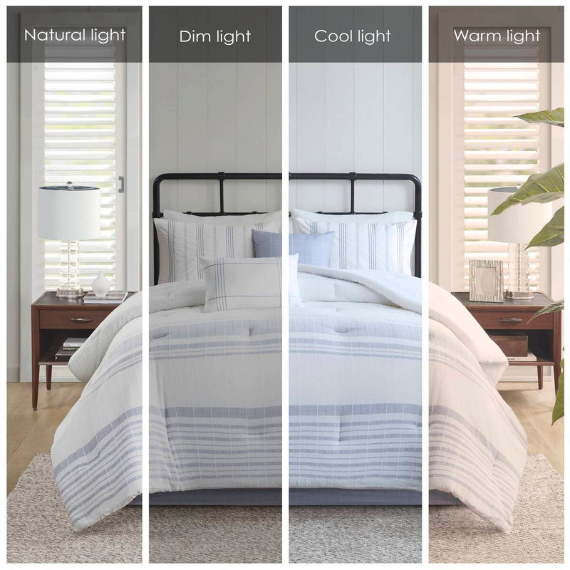 6 Piece Cotton Jacquard Oversized Comforter Set-Cal King