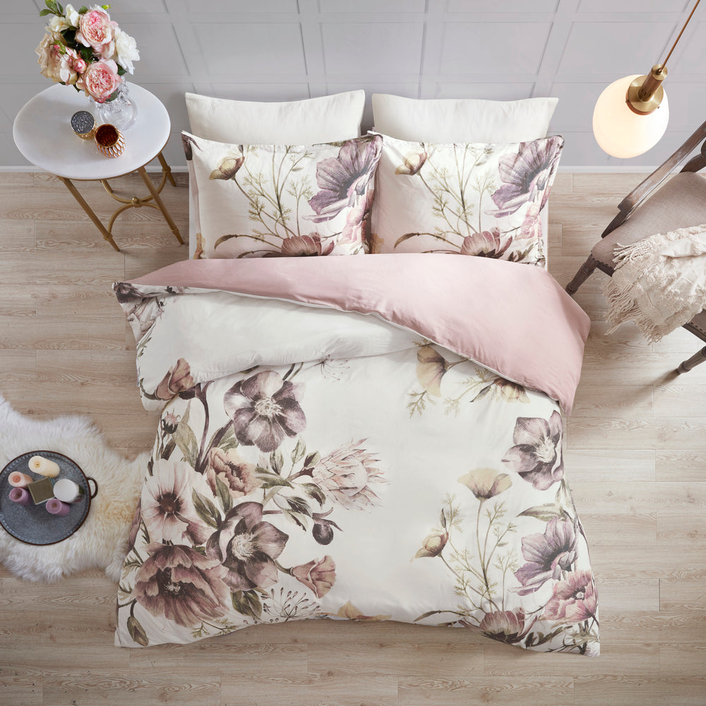 Full/Queen 3 Piece Cotton Printed Duvet Cover Set Media 6