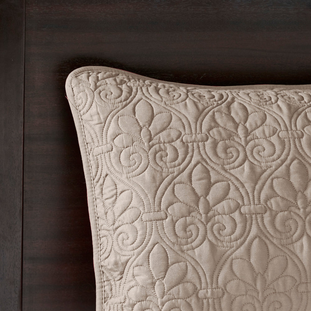 Reversible Quilt Set Khaki Twin/Twin XL Media 2