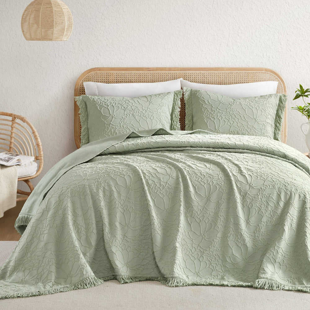 3PCS Queen Bedspread Set Media 8