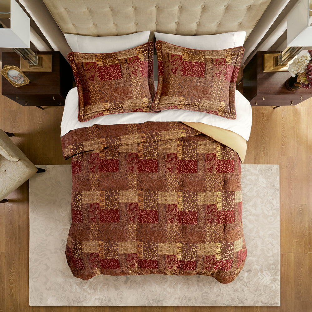 4 Piece Brown Comforter Set Brown Queen Media 9