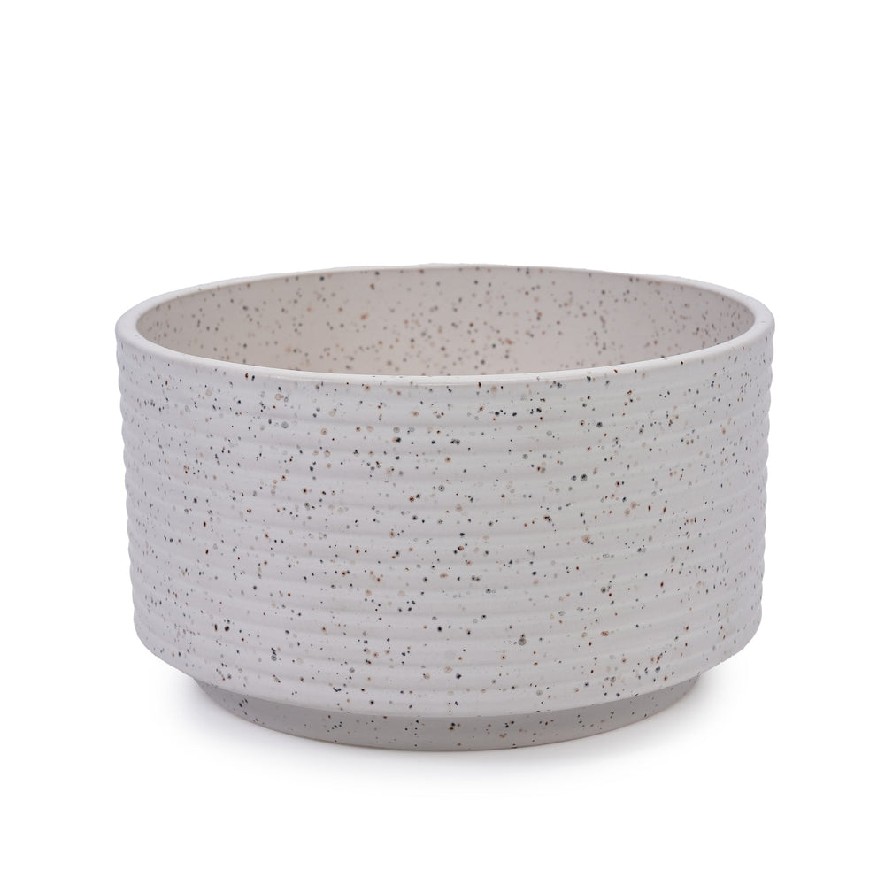 2 Pieces Ceramic Flowerpot, Modern Planter for Patio, Garden or Windowsills - Milk White Media 8