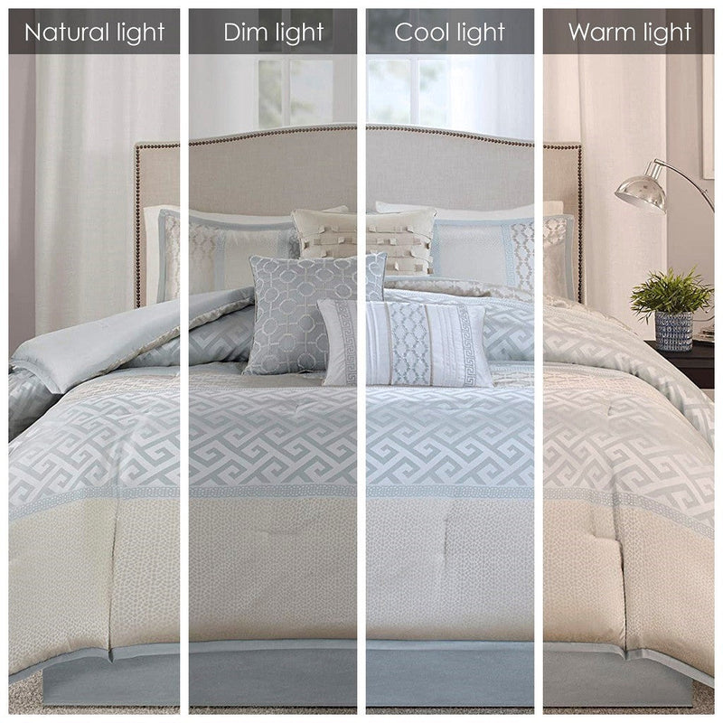 7 Piece Comforter Set Aqua King