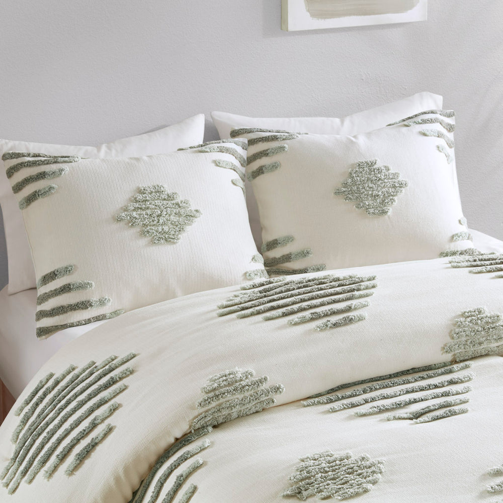 Full/Queen 3 Piece Cotton Blend Chenille Duvet Cover Set Media 18