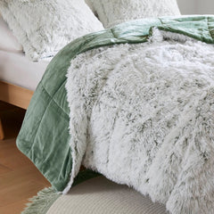 Shaggy Faux Fur Comforter Mini Set perspective