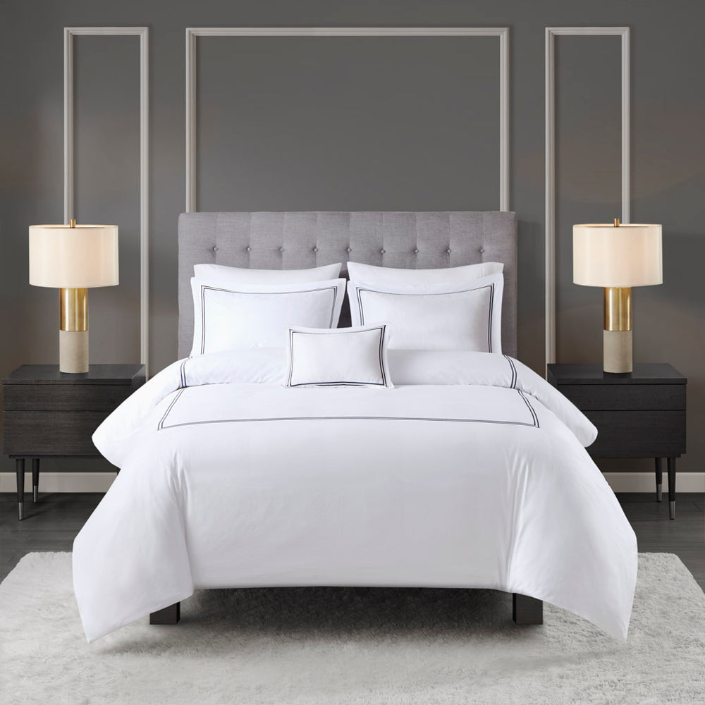 Full/Queen 100% Cotton Sateen Embroidered Comforter Set Media 9