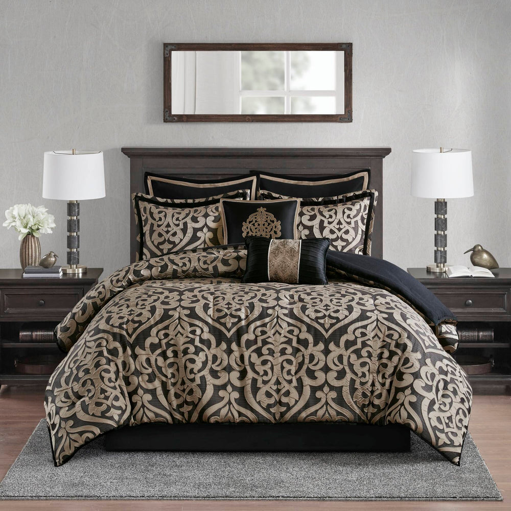 8PCS Queen Jacquard Comforter Set Media 5