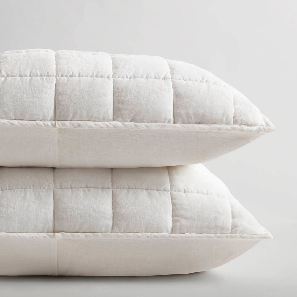 3-Piece King/Cal King Linen Garment Washed Quilt Set,White Media 2