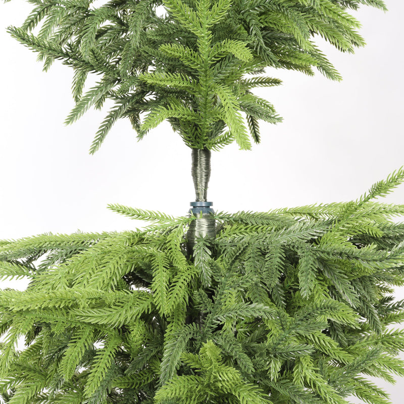 4' Artificial Real Touch  Pine Tree in Black Plastic Pot, 2pc/set