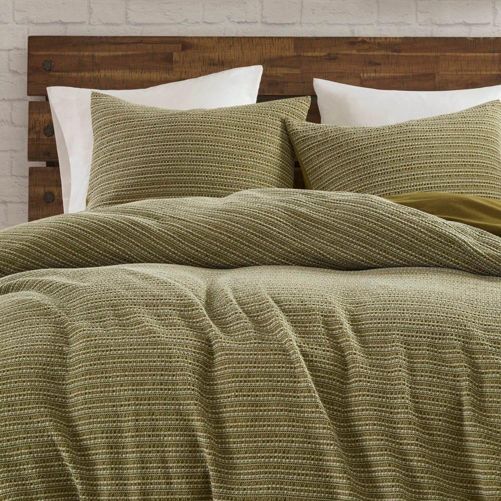 3PCS King/Cal King Waffle Washed Duvet Set Media 15