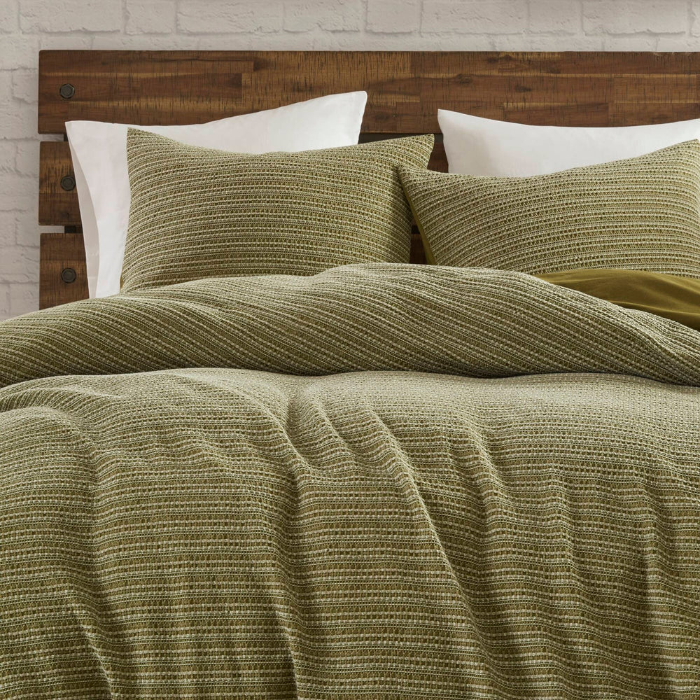 3PCS King/Cal King Waffle Washed Duvet Set Media 15