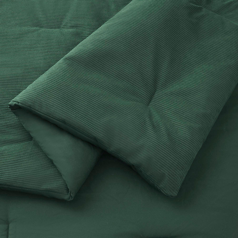 3 Pieces Full/Queen Comforter Set,Green Media 2