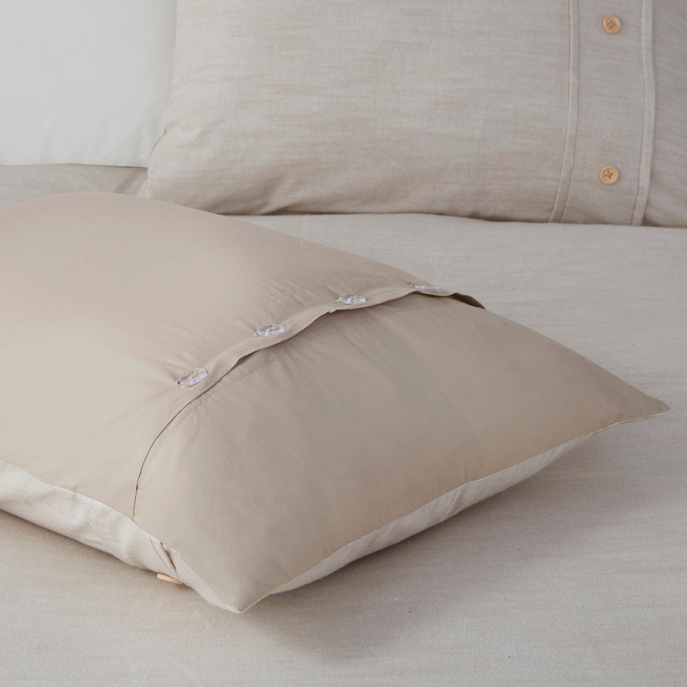 5 Piece Organic Cotton Oversized Comforter Cover Set w/removable insert Natural Full/Queen Media 11
