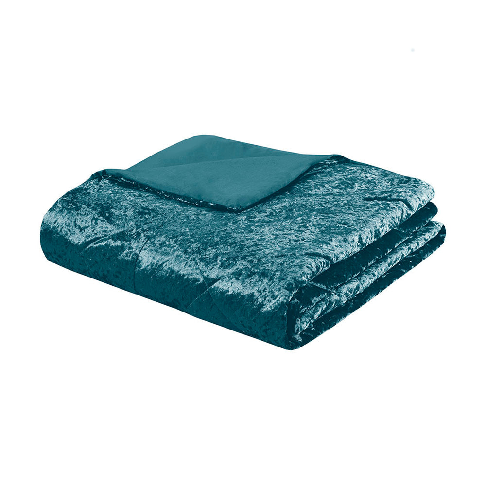 King/Cal King Velvet Duvet Cover Set with Throw Pillow Media 3