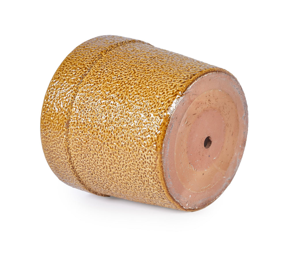 Handmade Ceramic Planter Set of 3, 15/12/9 Inch Diameter, Earth-Tone Speckled Glaze, for Orchids & Indoor Plants, Windowsill & Bookshelf Use, Breathable Clay Media 13