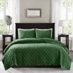 3 Piece Velvet Quilt Set perspective