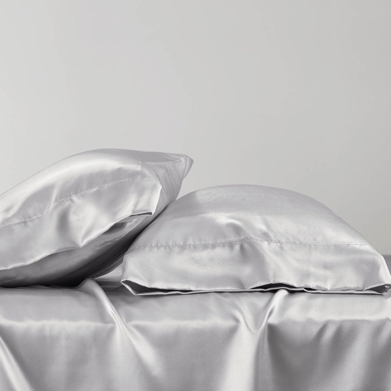 4 PCS Twin Luxury Sheet Set Light Grey
