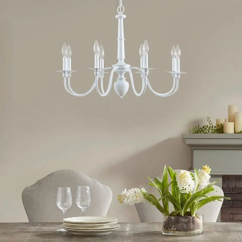 Chandelier Iron 8 Light Traditional Ceiling Fixture For Living Room