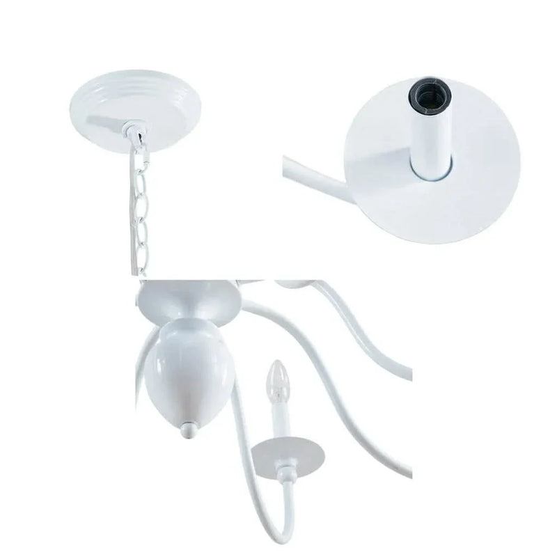 Chandelier Iron 8 Light Traditional Ceiling Fixture For Living Room