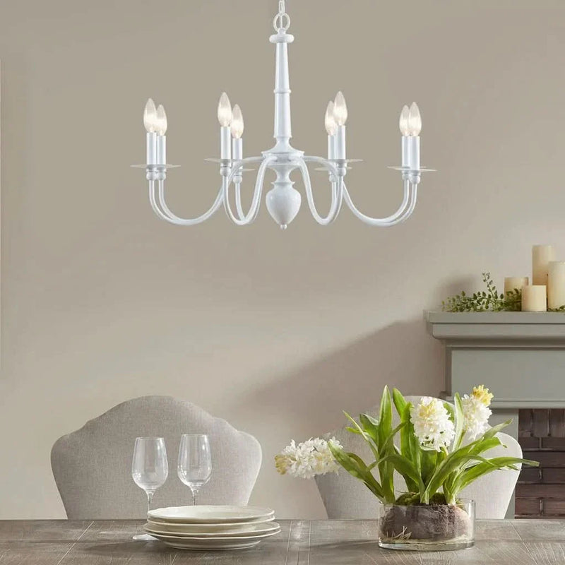 Chandelier Iron 8 Light Traditional Ceiling Fixture For Living Room