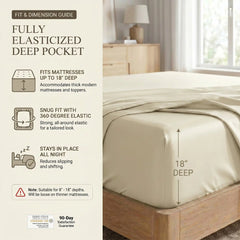 TENCEL Lyocell Sheet Set 4-Piece Moisture-Wicking All-Season Sleep perspective