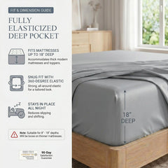 TENCEL Lyocell Sheet Set 4-Piece Moisture-Wicking All-Season Sleep perspective