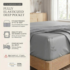 TENCEL Lyocell Sheet Set 4-Piece Moisture-Wicking All-Season Sleep perspective