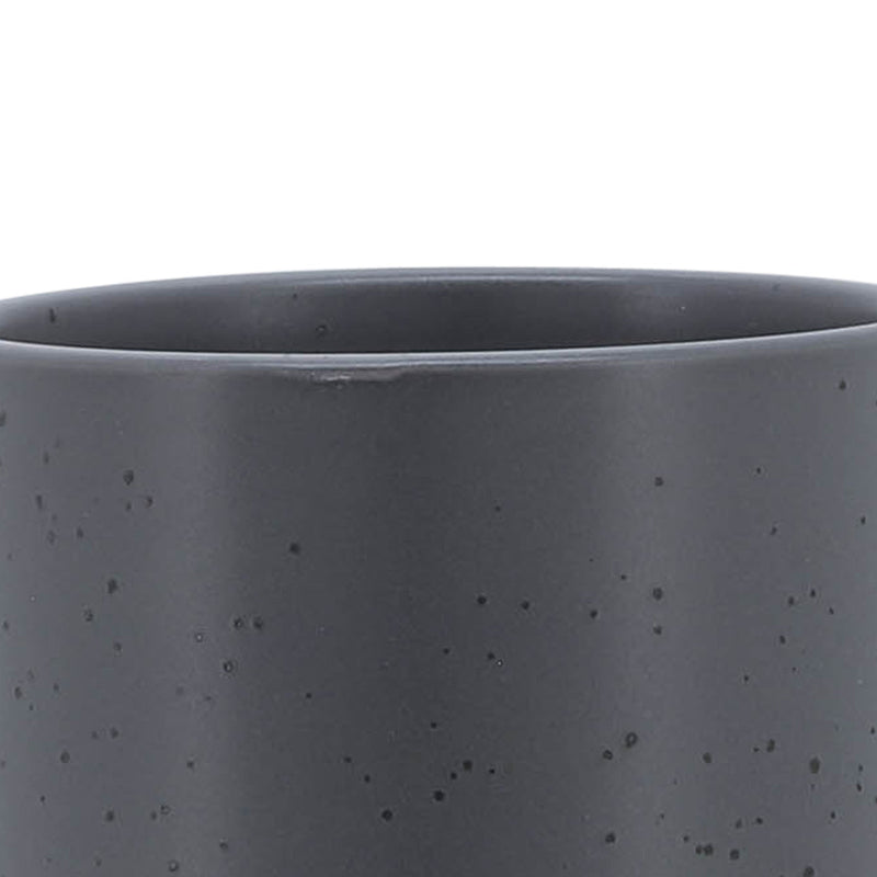 5' PLANTER W/ WOOD STAND, MATTE GRAY