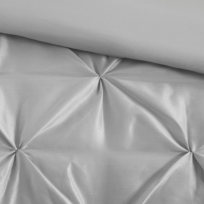 7-Piece 100% Polyester Pieced Pleated Tufted Comforter Set