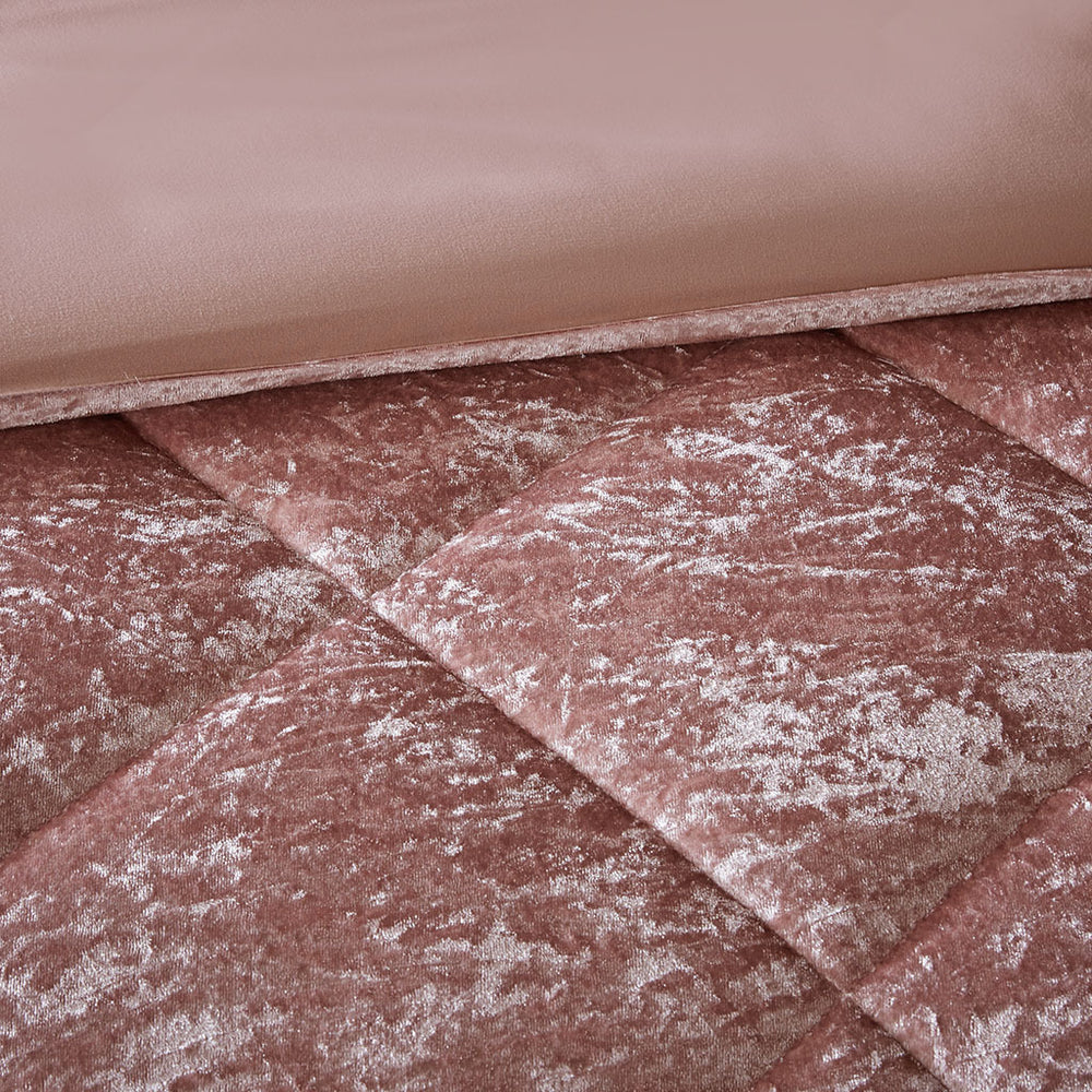 Full/Queen Velvet Duvet Cover Set with Throw Pillow Media 2