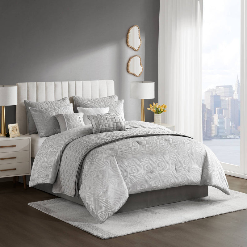 10- Piece Jacquard Comforter Set