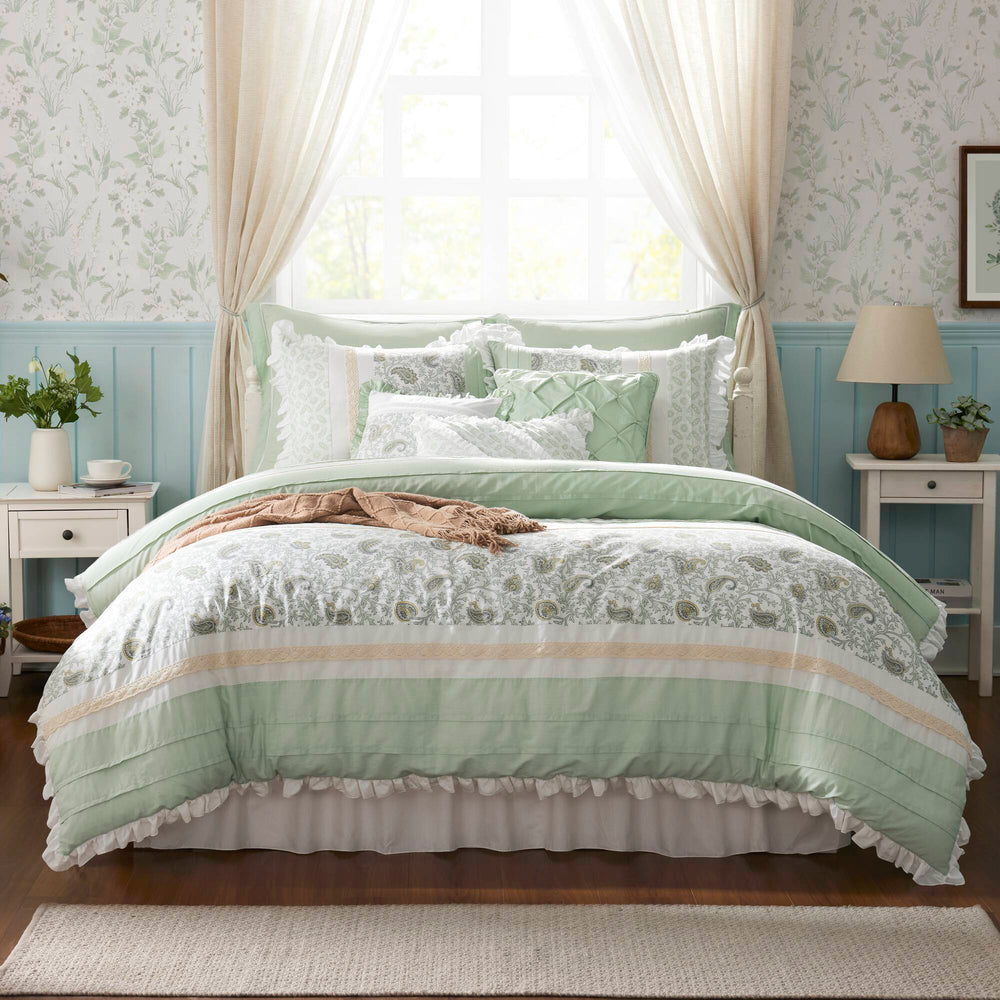 9 Piece Cotton Percale Comforter Set Cal King Media 15